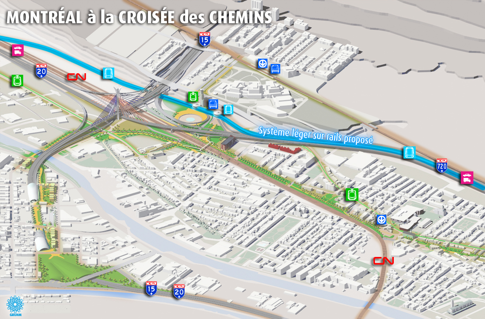 TURCOT2012 - MONTRÉAL à la CROISÉE des CHEMINS - Train léger sur rails proposé